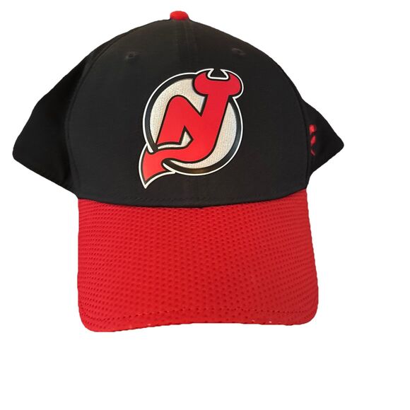 NHL Fanatics Stretch Fit Hat- New Jersey Devils Size L/XL Black Pro - Picture 4 of 10